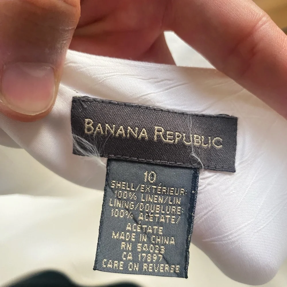 Banana Republic, Vintage Women’s Elegant White Maxi Dress, Linen, Size 10 - Picture 5 of 8